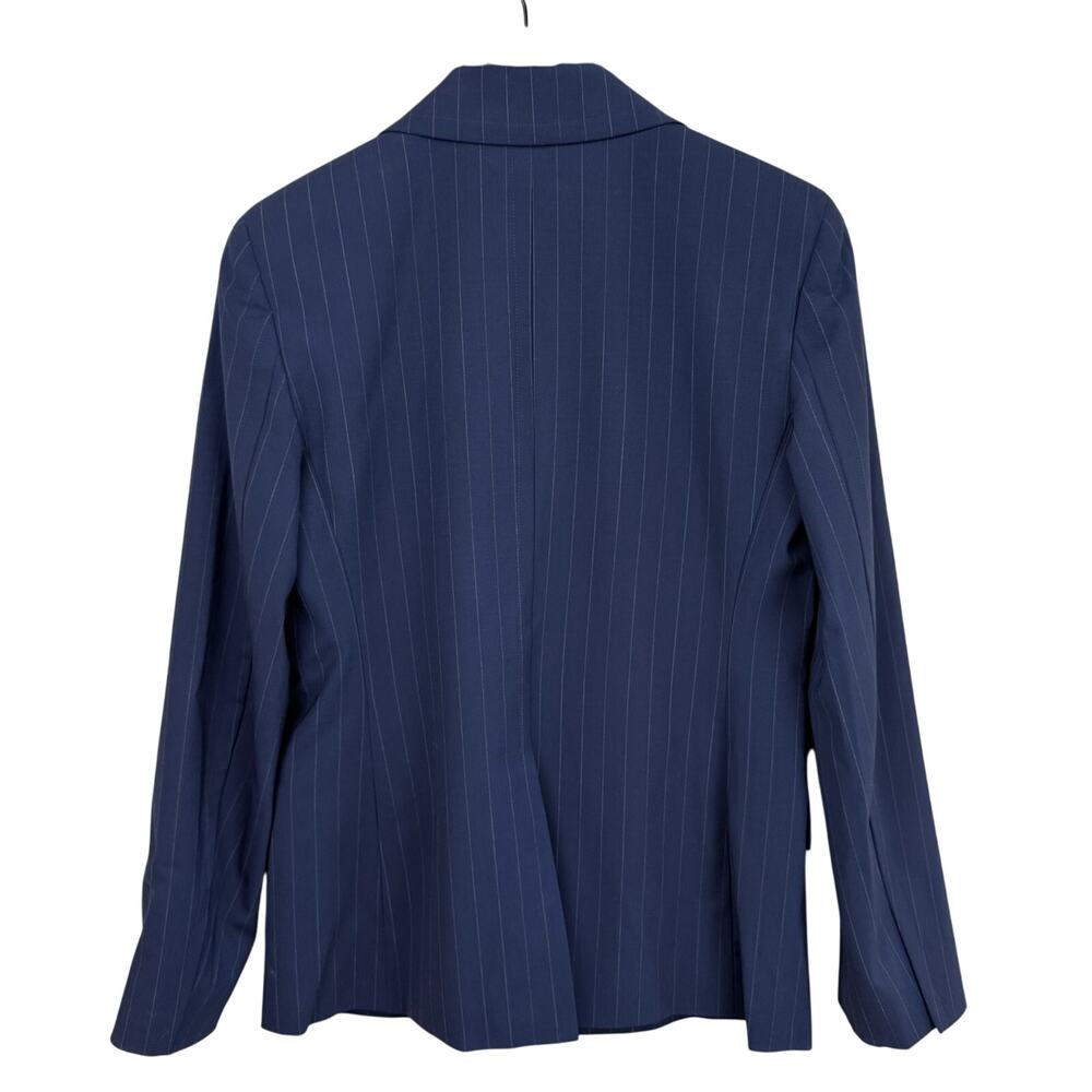 THEORY Tailor Blazer Pinstripe Navy Wool Jacket - Picture 11 of 16